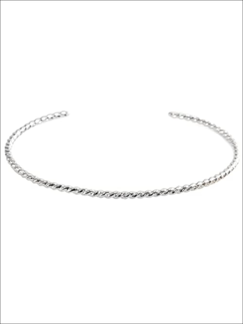 Handmade Sterling Silver Twisted Rope Cuff Bracelet Small